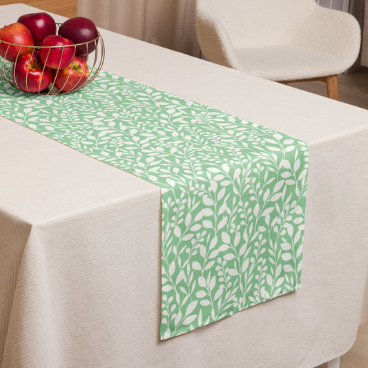 Floral Green Table Runner